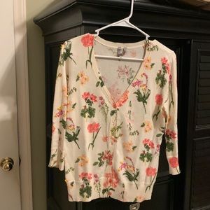 Caslon floral cardigan.